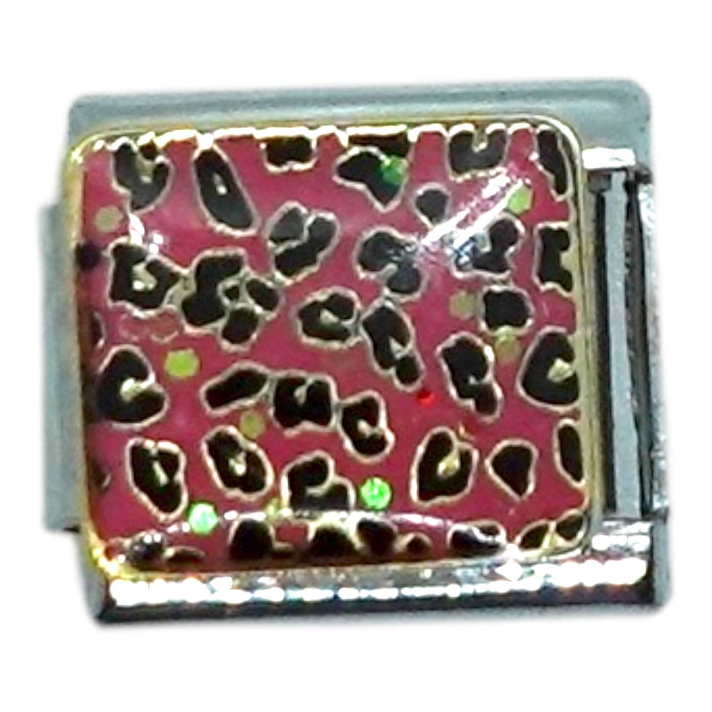 Hot Pink Cheetah Print Italian Charm