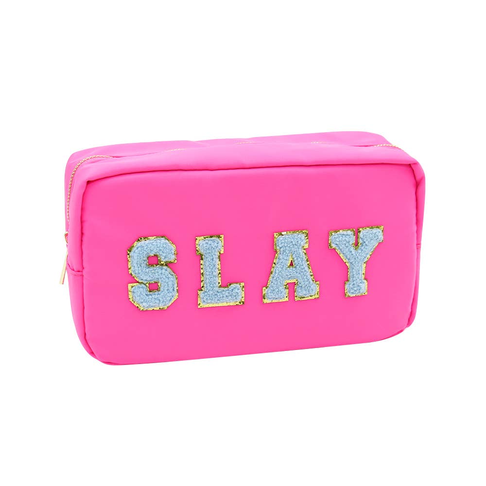 Varsity Collection Cosmetic Bag SLAY Chenille Patch