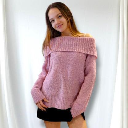 One-shoulder Off-shoulder Sweater