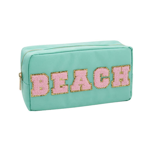 Varsity Collection Nylon Cosmetic Bag Beach Chenille