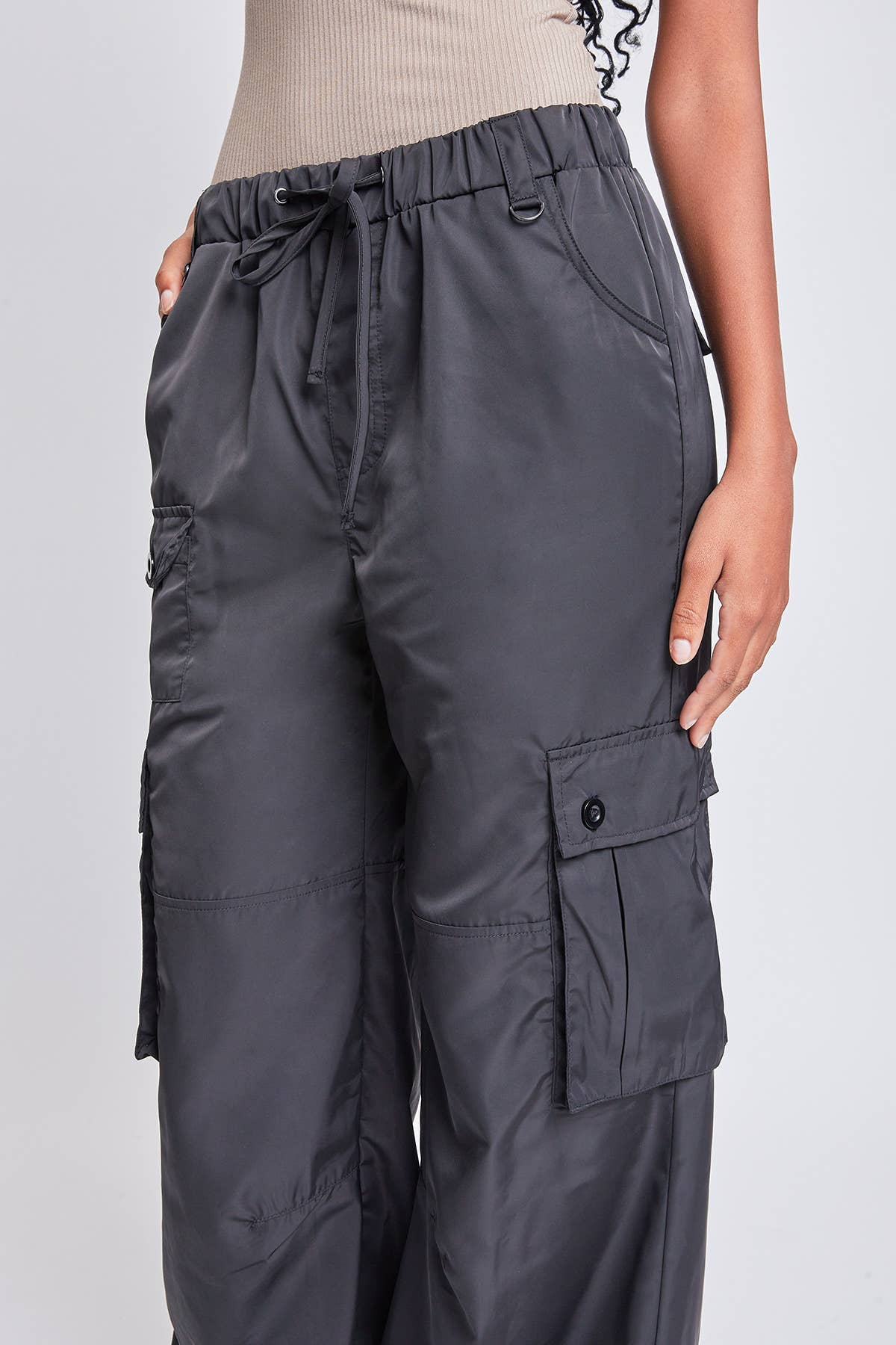 Linen Foldover Pants - Cargo - XS