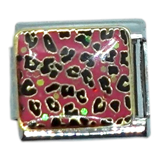 Hot Pink Cheetah Print Italian Charm