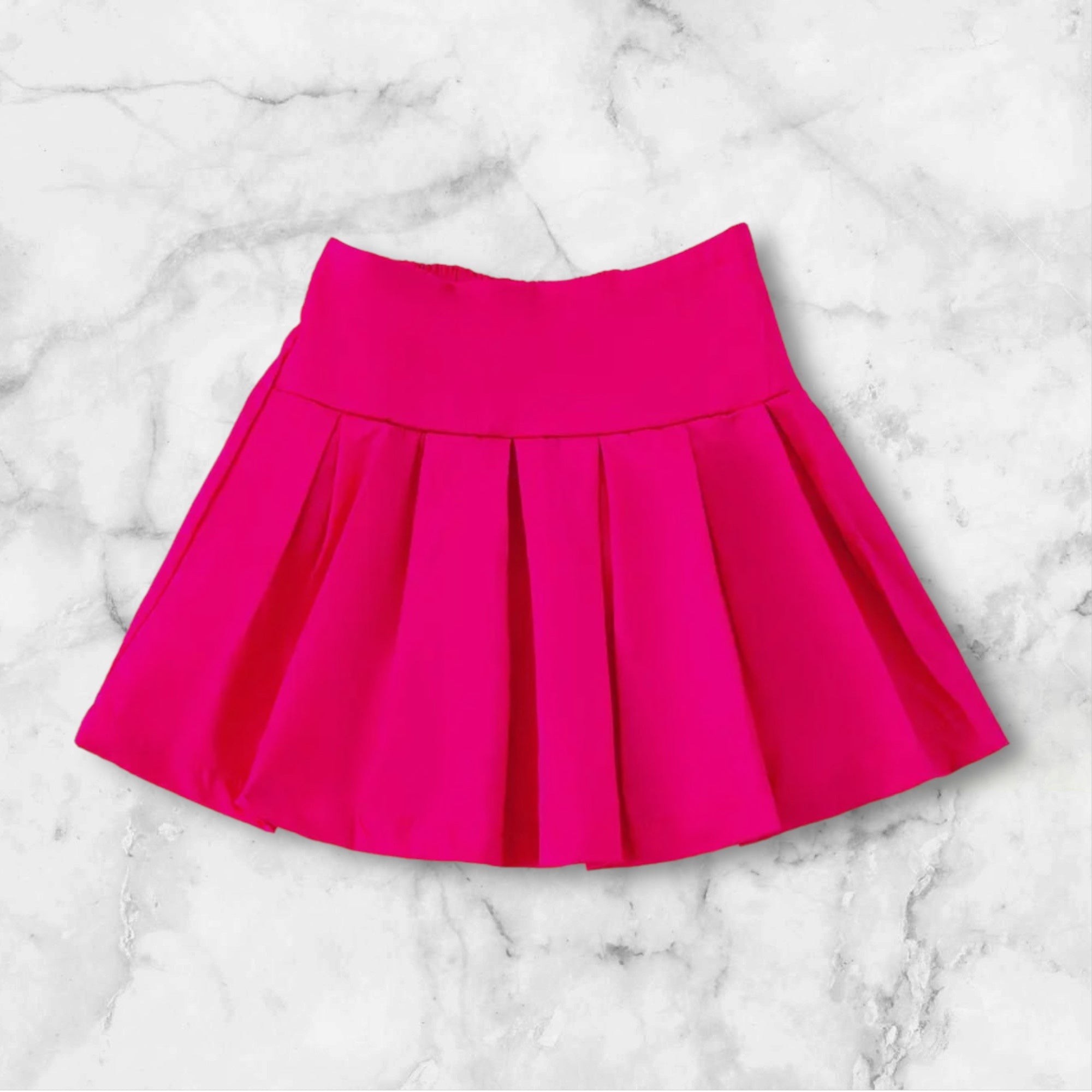 Pink pleated skirt canada best sale