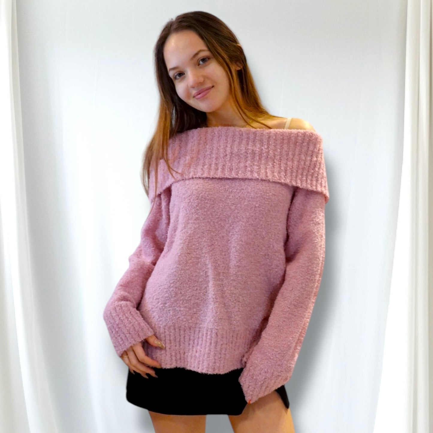 One-shoulder Off-shoulder Sweater