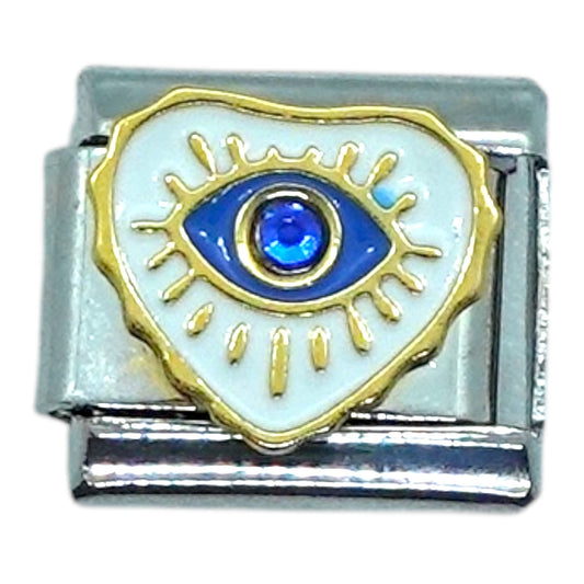 Evil Eye Heart Italian Charm