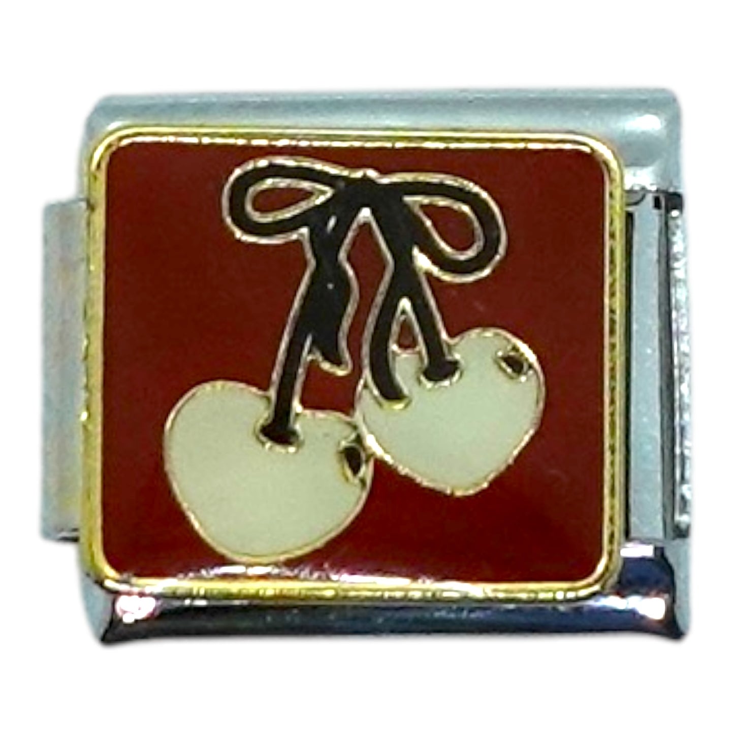 Bow Cherries Italian Charm