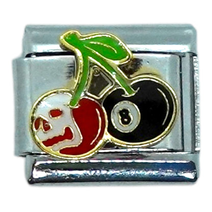 Skull & Eight-ball Cherry Italian Charm