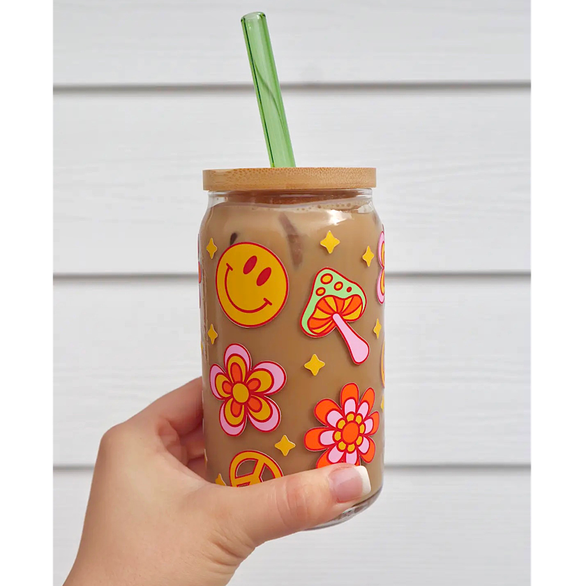 Pastel Preppy Halloween Ice Coffee Cup - cutandcropped