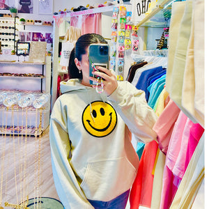 Fuzzy Soho Happy Face ™️ Sweatshirt PRE-ORDER Ships May 15th